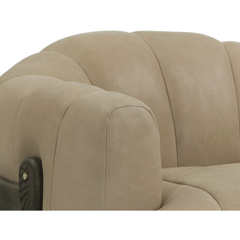 Tadeo Dark Brown / Sahara Sand Leather Swivel Lounge Chair, Swivel